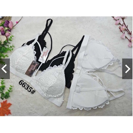 Áo Lót Nữ không Gọng💖FREE SHIP💖Aó Bra Ren Dây Chéo(6635) | BigBuy360 - bigbuy360.vn