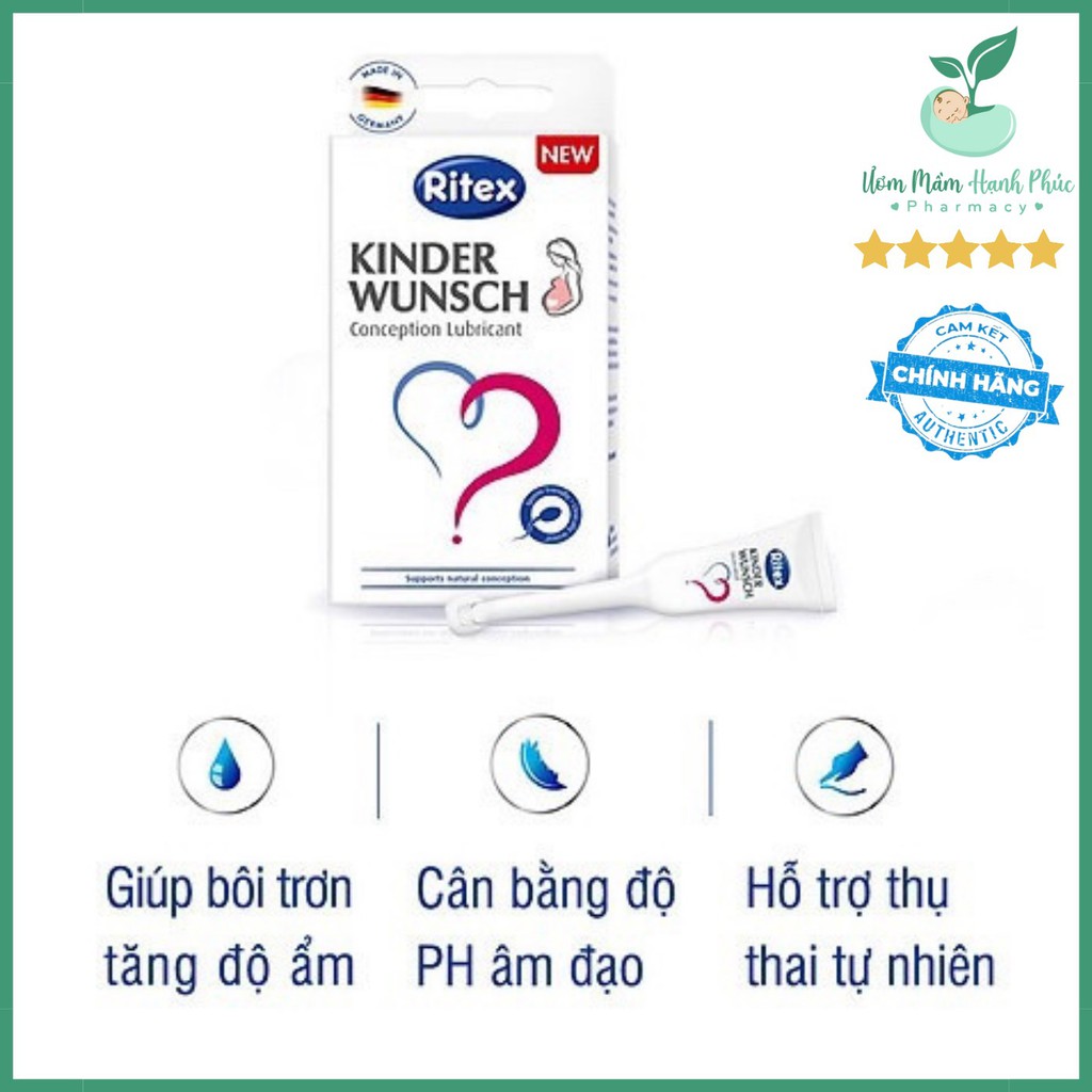 [BÁN LẺ] Gel Ritex Kinderwunsch Đức, 1 tuýp - hỗ trợ tăng thụ thai