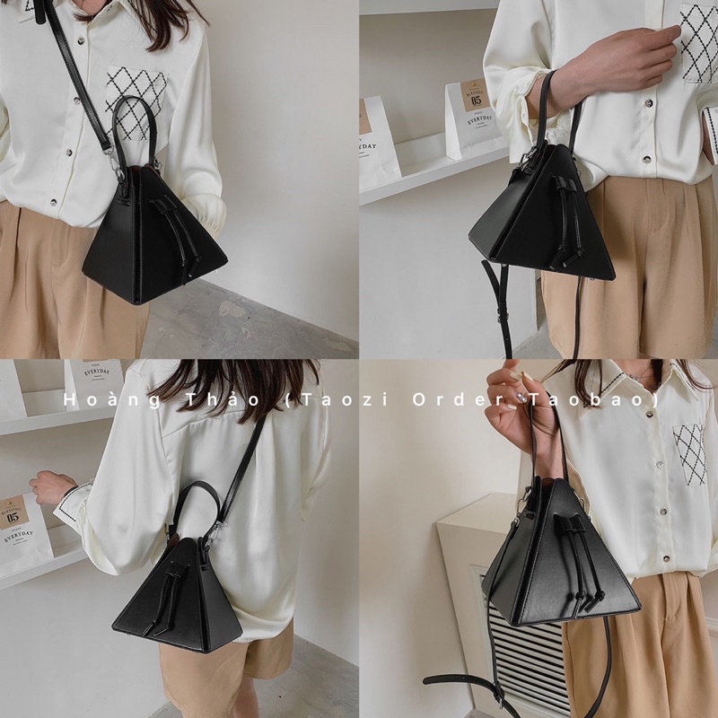 Túi xách bánh ú tam giác đeo chéo quai xách đủ màu hot 2022