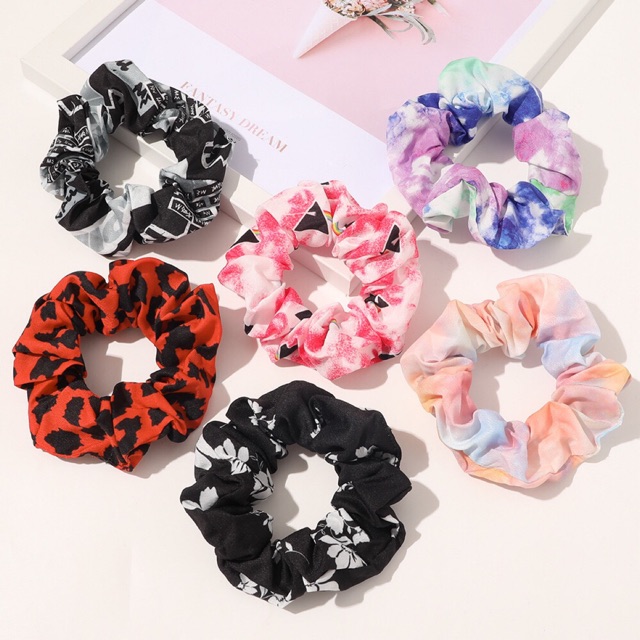 [Tổng kho - Giá sỉ] Cột tóc Vải Scrunchies - dây buộc tóc vải các màu vintage (style #01)