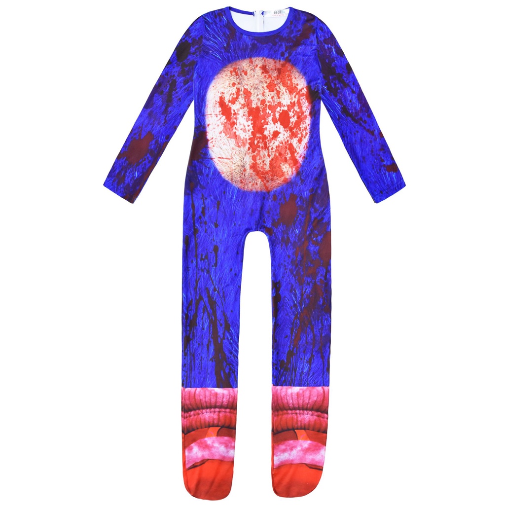 carton Sonic The Hedgehog Kids Halloween Jumpsuit Cosplay Costume Fancy Dress Set Gift
