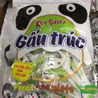 Gói kẹo mút socola gấu trúc