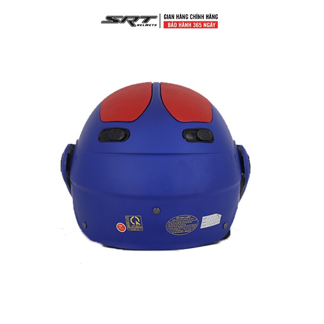 Mũ bảo hiểm nửa đầu có kính SRT AC lót ép nhiệt có thông gió làm mát