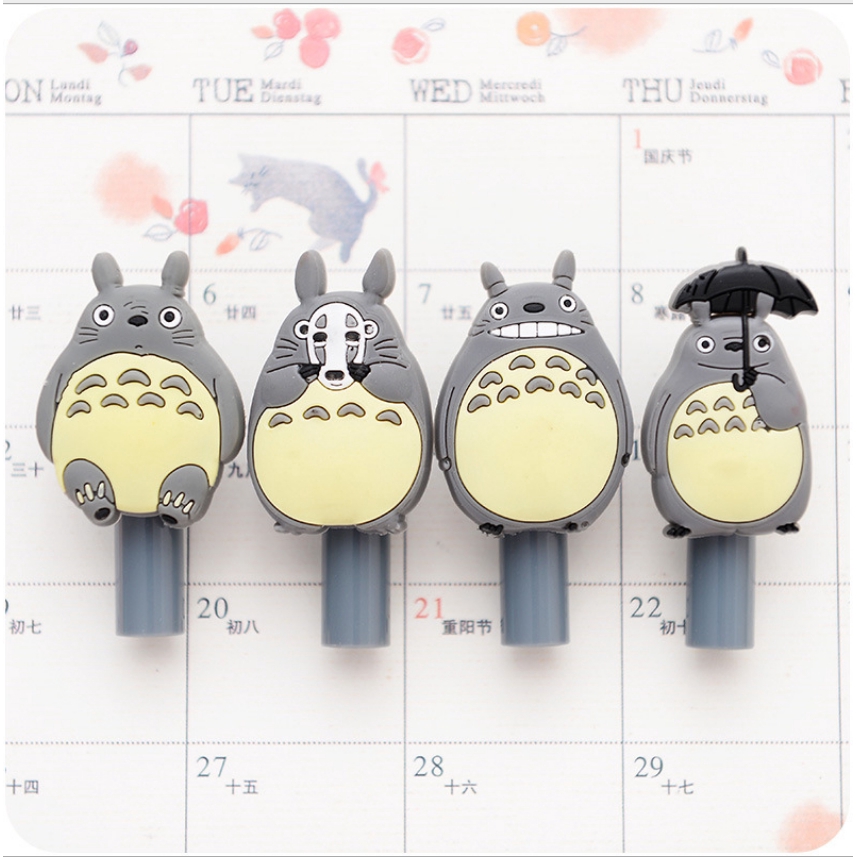 Bút Bi Nước Mực Đen 0.5mm Thiết Kế Nhân Vật Hoạt Hình Totoro Siêu Dễ Thương