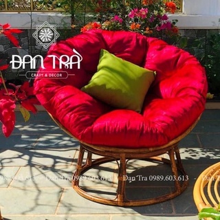 Ghế mây papasan 1m1 gồm nệm tự chọn, ghế mây tròn thư giãn, bàn ghế mây tre đan, ghế mây tre thư giãn, nội thất mây tre