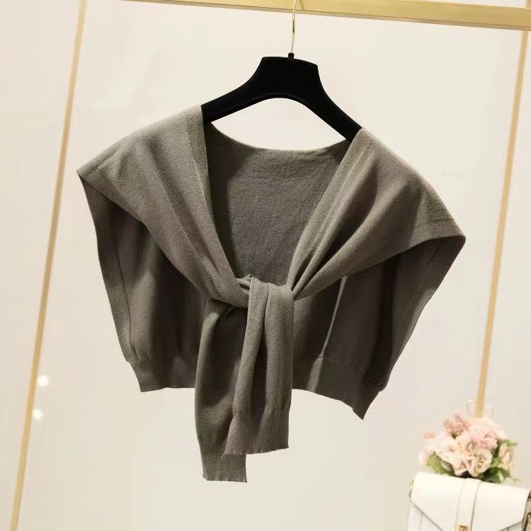 Khăn Choàng Dệt Kim Choàng Vai Vai Kích Thước Nhỏ Thời Trang Xuân Thu Dành Cho Bạn Nữ Mặc Ngoài Phòng Máy Lạnh