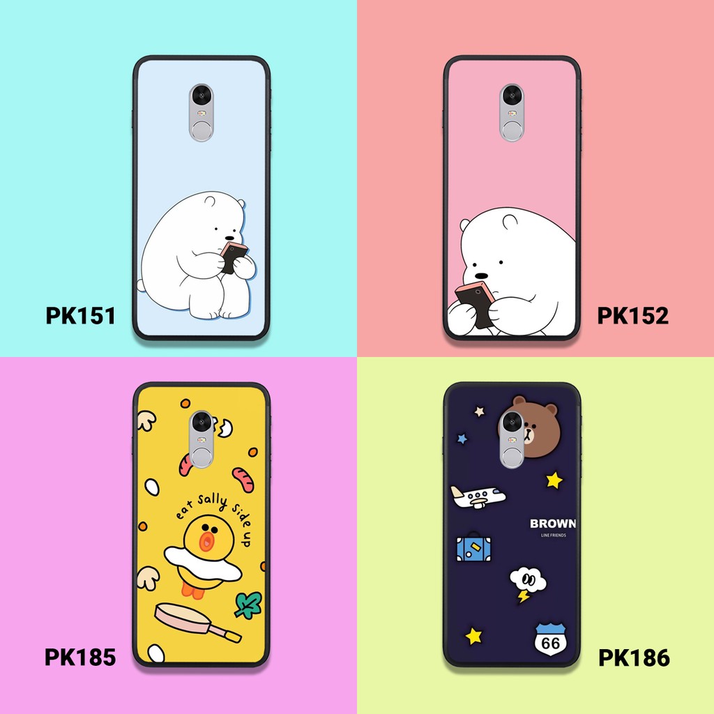 [Freeship từ 50k] ỐP LƯNG XIAOMI REDMI NOTE 4 IN HÌNH WE BARE BEARS -SIÊUBỀN-SIÊUĐẸP