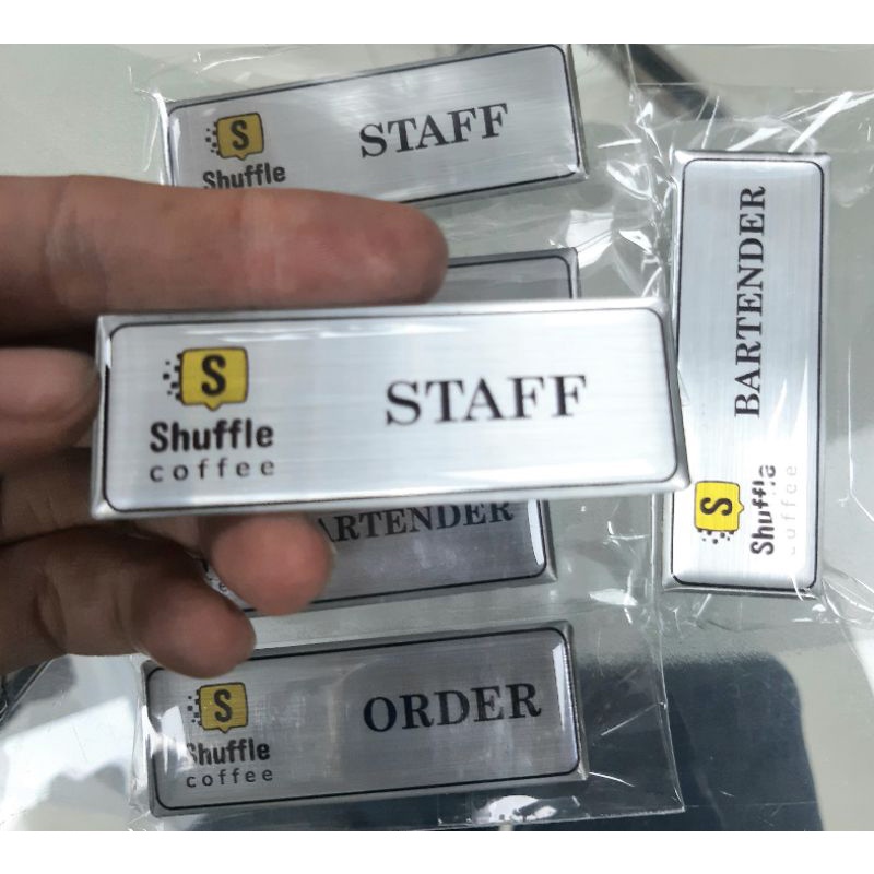 Thẻ tên inox cao cấp. nhận số lượng từ 4 cái trở lên, có lâm châm. làm theo yêu cầu.