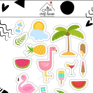SUMMER Sticker die-cut - Sticker cắt rời - Nguyên vật liệu làm Scrapbook Handmade (rất nhiều mẫu)