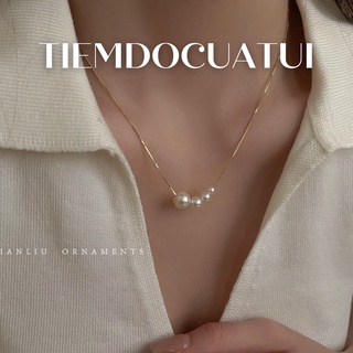 Dây chuyền vòng cổ Claire hạt ngọc đơn giản tinh tế DC009 Tiemdocuatui