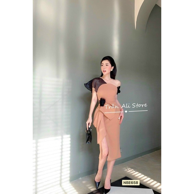 Đầm dự tiệc bigsize body lệch vai 55kg-90kg | BigBuy360 - bigbuy360.vn