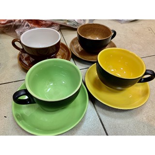 Bộ ly tách sứ uống cafe Cappuccino đủ màu Gốm Bát Tràng đẹp cao cấp giá rẻ 250ml