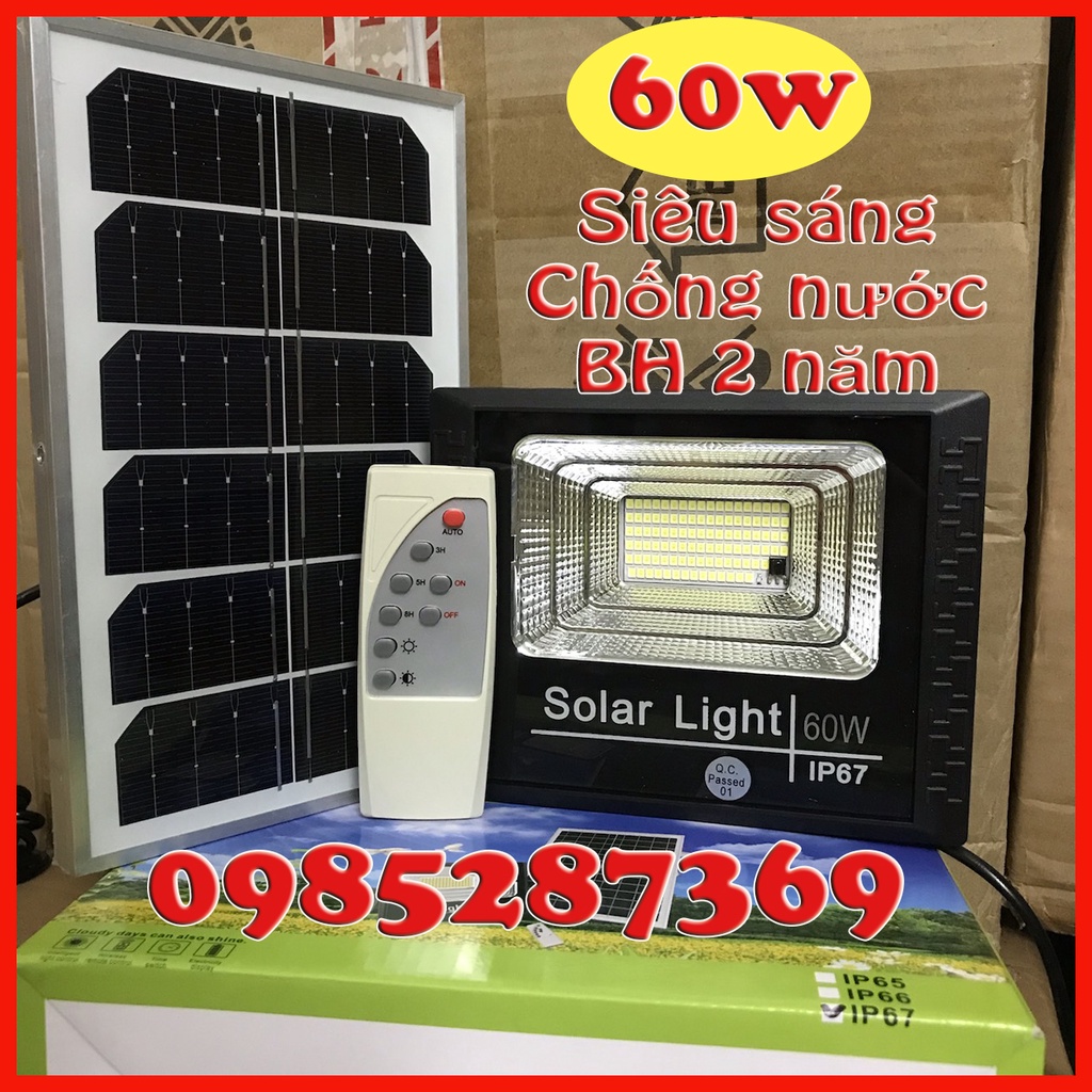 Giá Sỉ ĐÈN PHA NĂNG LƯỢNG MẶT TRỜI  60W - 100W - 150W -200W SOLAR LIGHT - PIN SẠC TRỌN ĐỜI