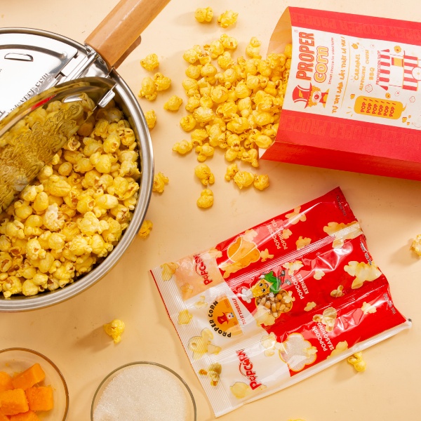 Set nổ popcorn tiện lợi - &quot;Proper DIY All in One&quot; - Combo 3in1 tự làm bắp rang bơ tại nhà