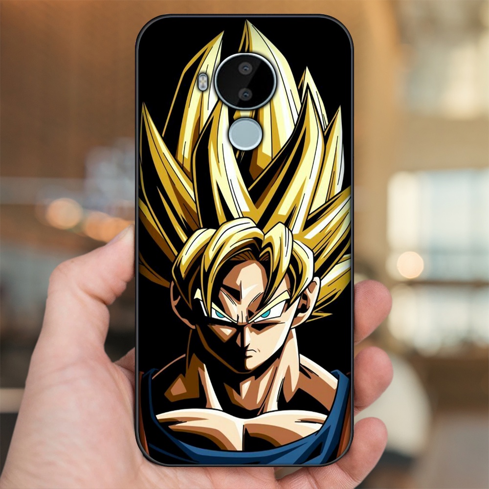 Ốp lưng Nokia C30 viền đen in hình Goku Dragon Ball