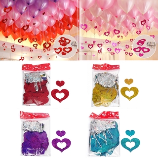Set 100 / Lốc Trái Tim Laser Sequined Làm Mặt Trang Trí Bóng Bay Phòng Cưới Sinh Nhật  Bữa Tiệc Lãng Mạn