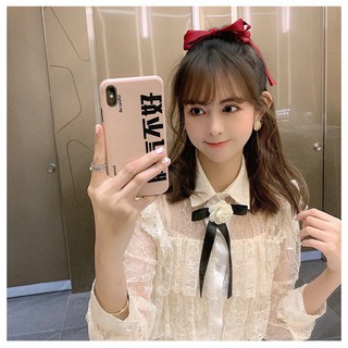 kẹp/cài tóc nơ tiểu thư ruy băng lụa mờ hàn quốc ( nhiều màu) Hot