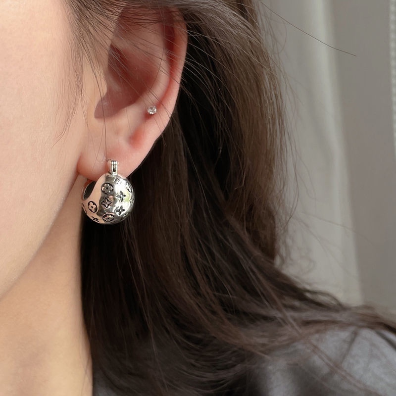 Bông tai hình cầu hoa Hàn Quốc thời trang bông tai nữ cao cấp bông tai sang trọng