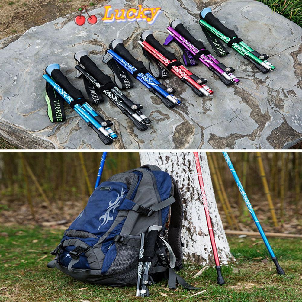 TREKKING Gậy Đi Bộ Bằng Nhôm Siêu Nhẹ Gấp Gọn Có Tay Cầm Eva 2 Size 6 Màu Tùy Chọn