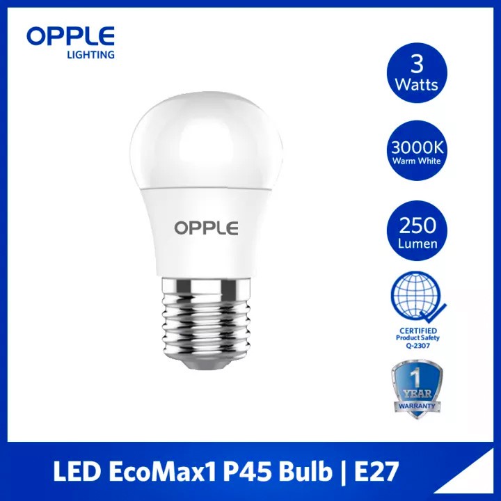 Đèn LED OPPLE EcoMax 1 Bulb P45 E27 3W - Chính Hãng