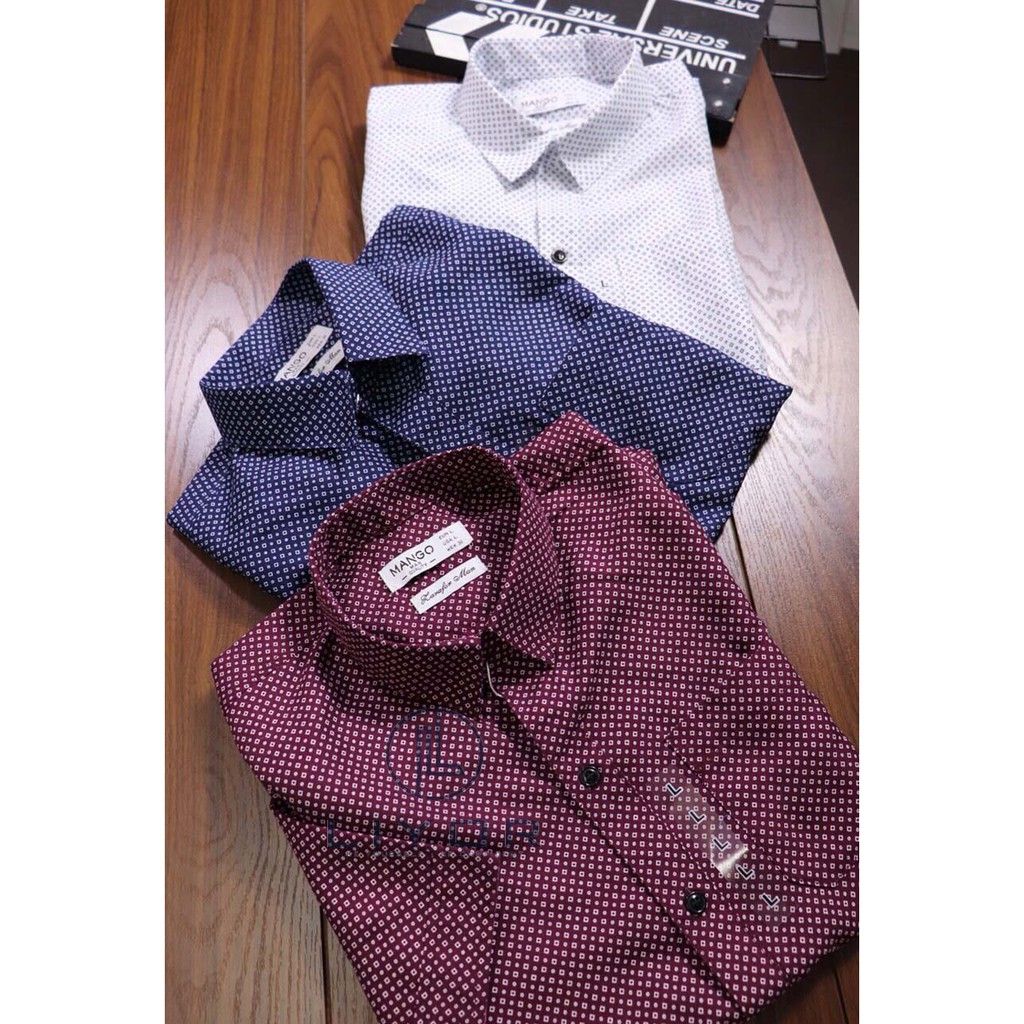 Áo sơ mi (HỖ TRỢ ĐỔI SIZE) nam ngắn tay có túi cao cấp họa tiết chấm bi đơn giản - Liyor - ASMN006 | BigBuy360 - bigbuy360.vn