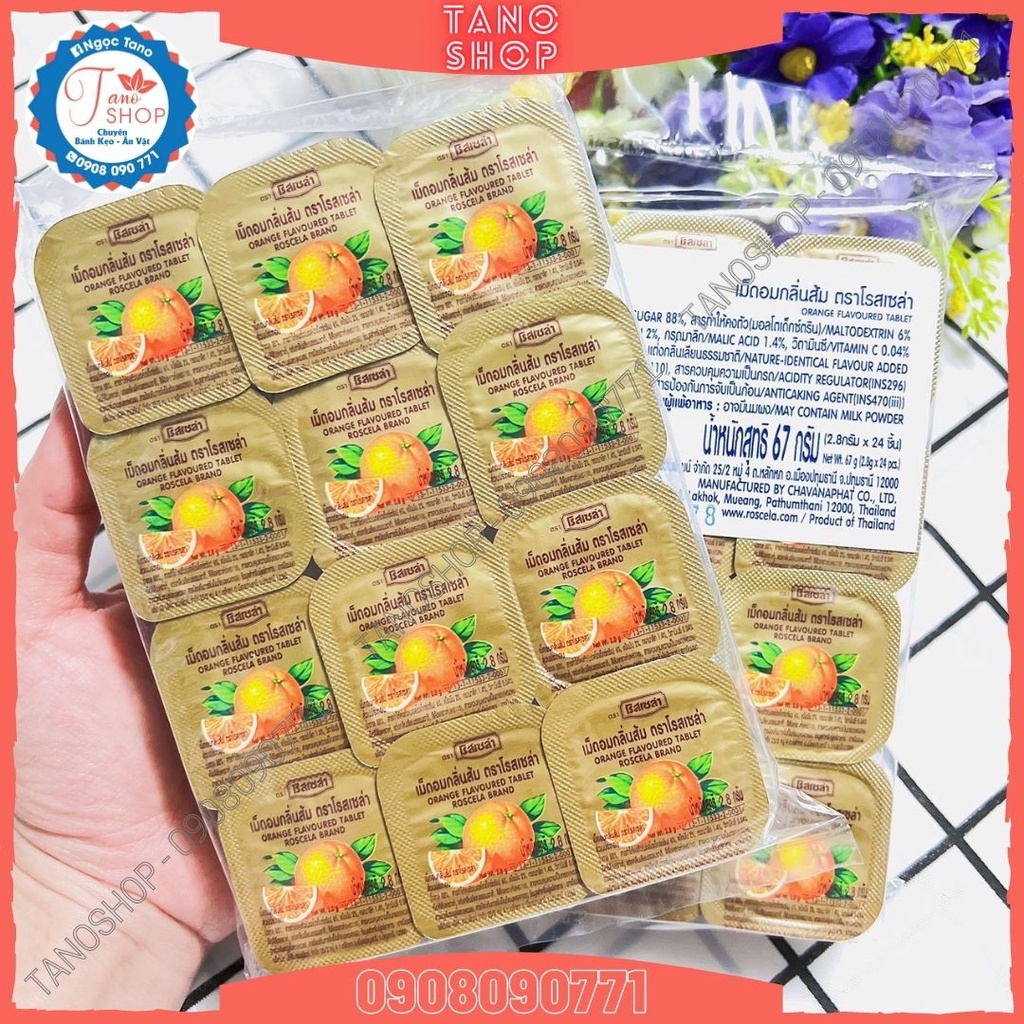 [Lốc 24 hộp] Kẹo cam Vitamin C trái tim tuổi thơ - Thái