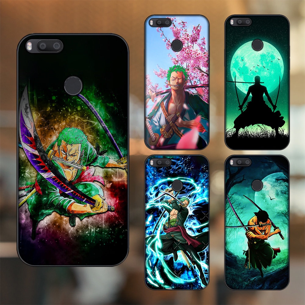 Ốp lưng Xiaomi Mi A1, Mi 5X viền đen in hình Zoro One Piece