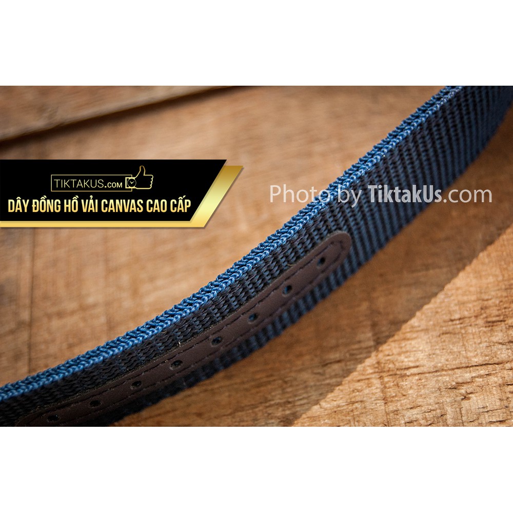 Dây vải dù Pilot khóa bạc cho đồng hồ