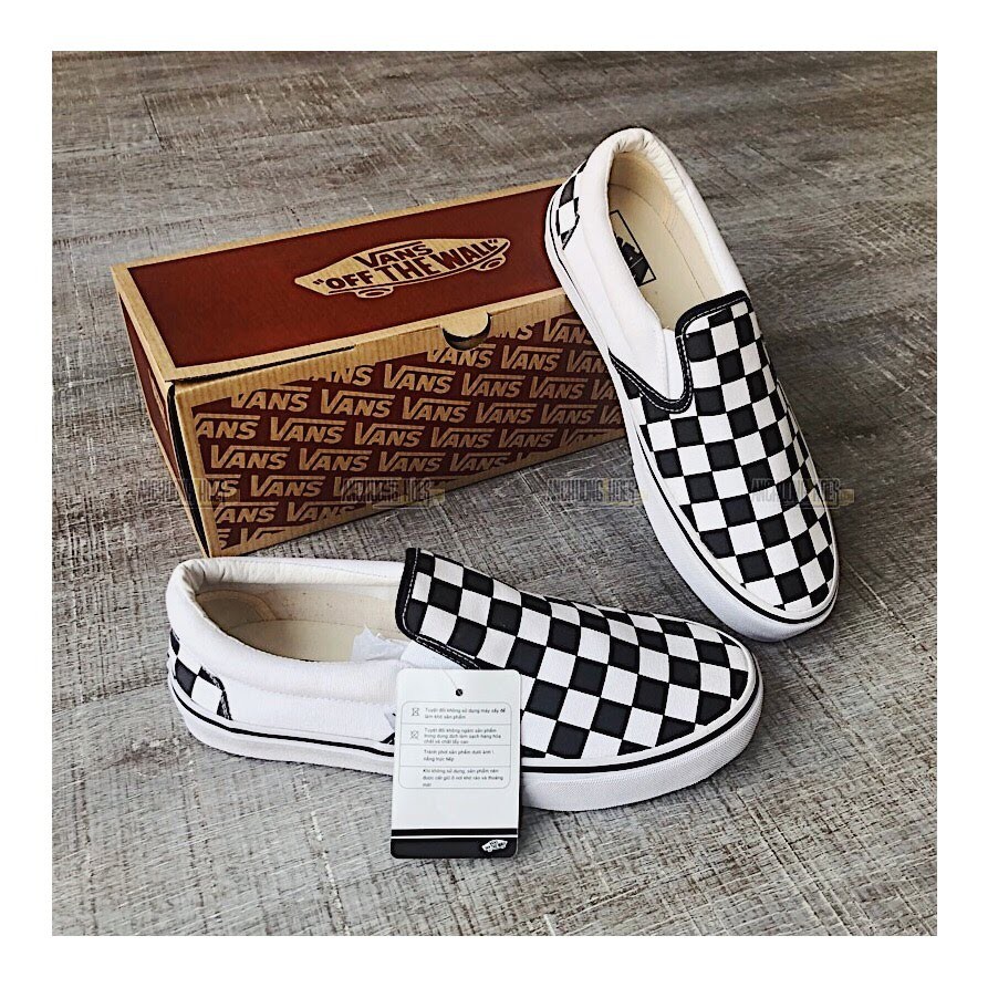 H GIẦY VANS SLIP ON lười caro !!! . : : : : : .