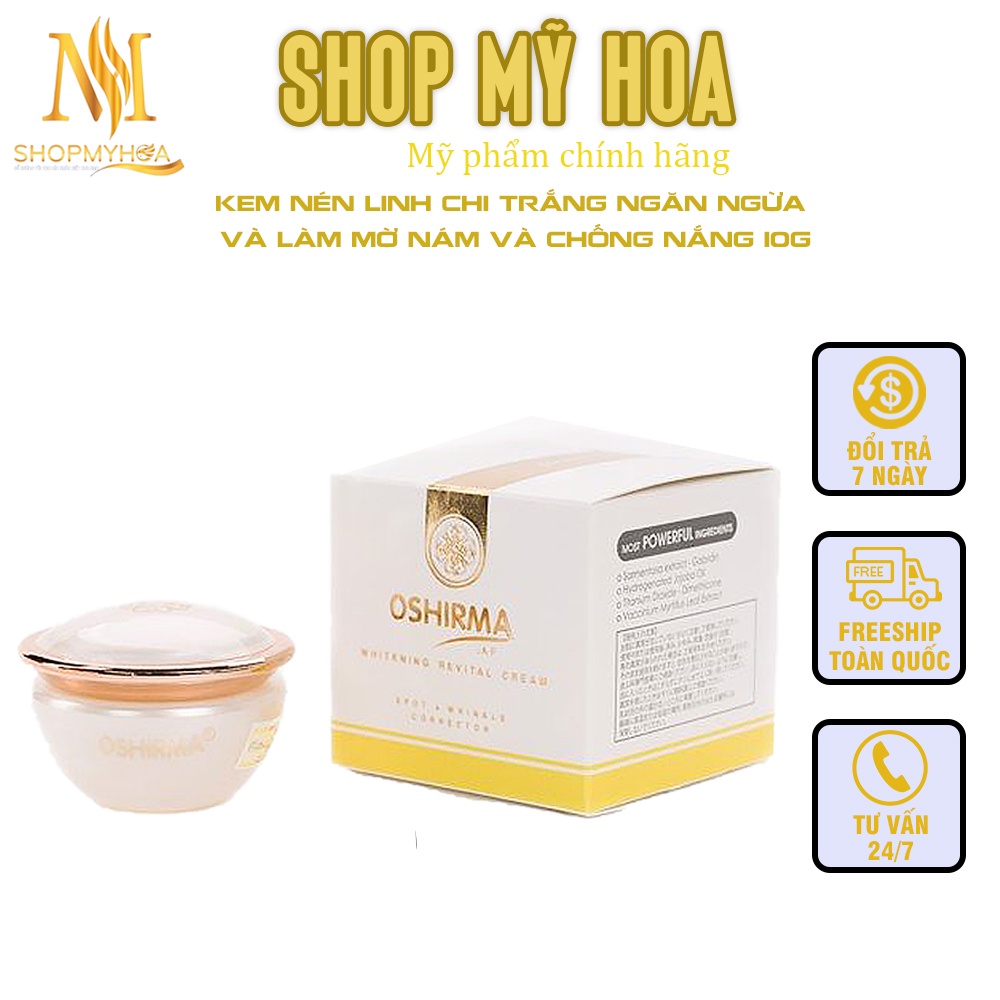 Kem dưỡng da -Kem nén Oshirma linh chi trắng giảm nám và tàn nhang cải thiện làn da trắng sáng chính hãng