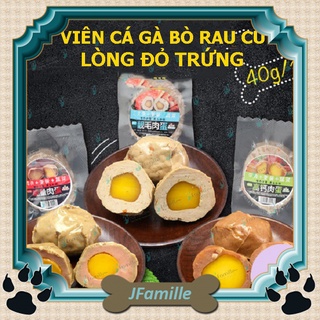 [CHẤT MÀ RẺ]Thịt Viên Bọc Lòng Đỏ Trứng Hút Chân Không. Bổ Sung Dinh Dưỡng Hàng Ngày Cho Chó Mèo. 40Gr JF85