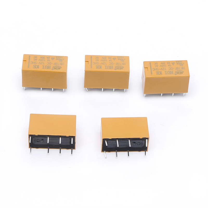 Set 5 Rơ Le Điện Tử HK19F-DC12V-SHG 1A 125V AC 2A 30V 8Pin DPDT