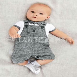 Set áo cộc quần yếm bé trai