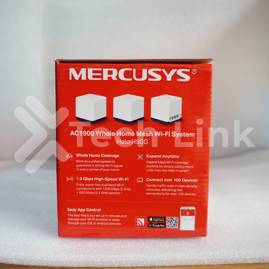 [Hỏa tốc] Hệ Thống Wi-Fi Mesh Mercusys Halo H50G Dành Cho Gia Đình AC1900