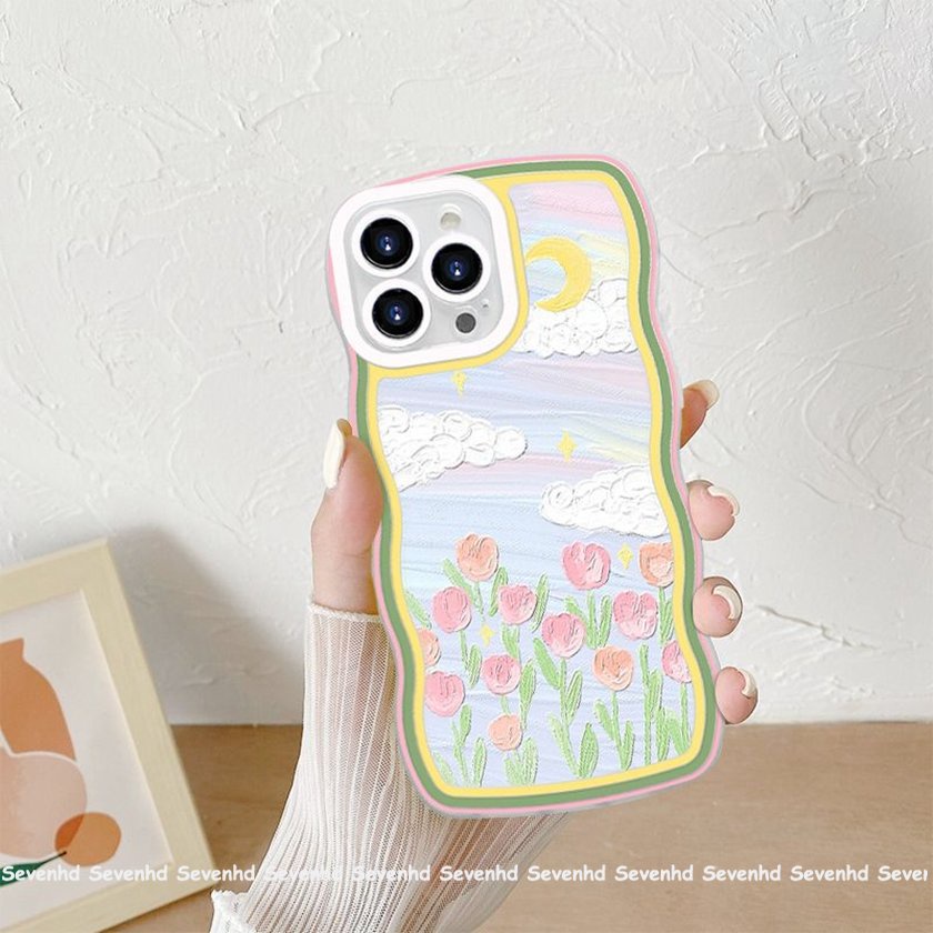 Ốp Điện Thoại Mềm Họa Tiết Đám Mây Nhiều Màu Sắc Cho iPhone 14 13 12 11 Pro Max Xs Max Xr X 7 8 6 6s Plus