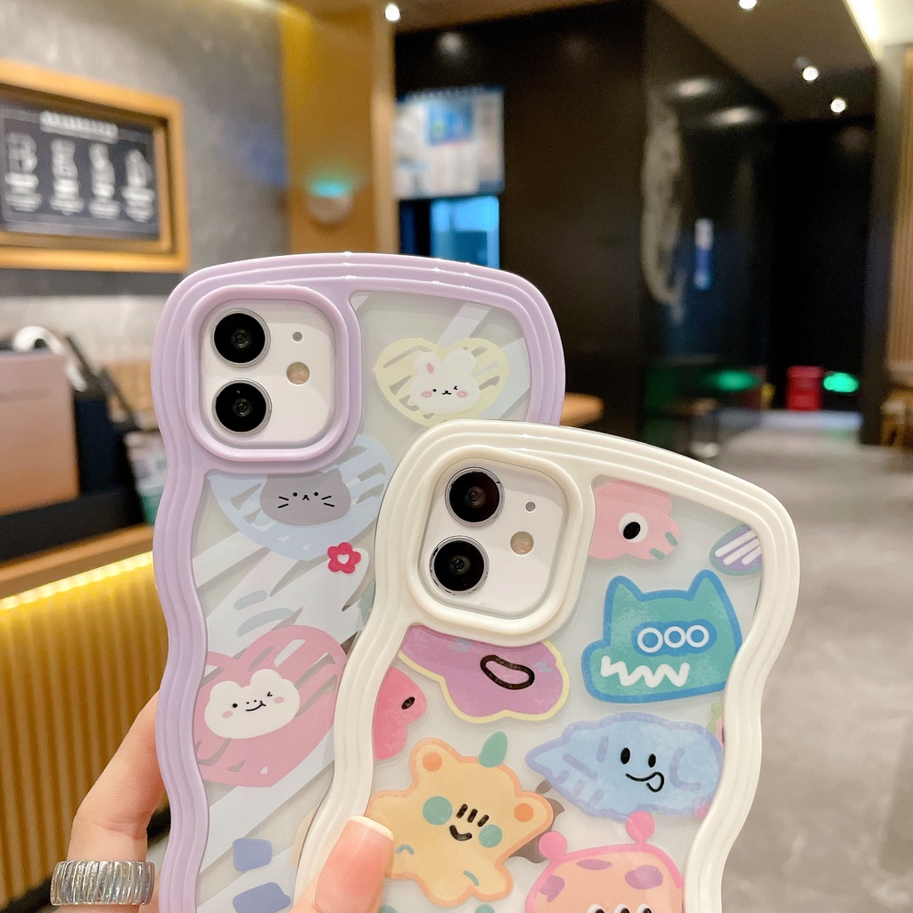 Ốp Điện Thoại Chống Sốc Họa Tiết Động Vật Hoạt Hình Cho iPhone 14 / 13 / 12 / 11 / X
