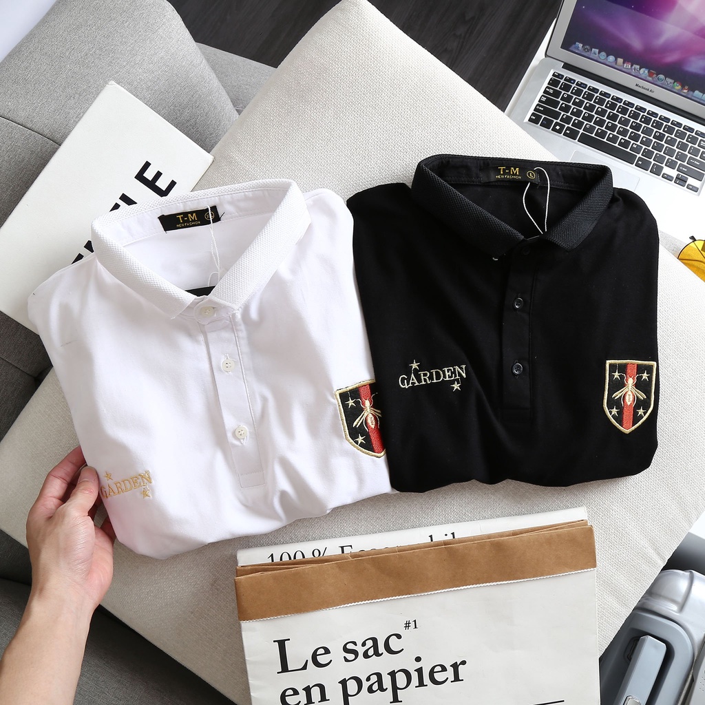 Áo phông Nam ĐỦ SIZE [XẢ KHO] 💓MEN-BOUTIQUE💓 Áo Polo Gucci logo thêu Garden ong sao M-XXL -Thấm Hút Mồ Hôi Co Dãn