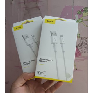 Cáp Sạc Nhanh Siêu Bền Baseus Mini White cổng Type C, Lightning/ Micro USB ( Quick Charging & Sync Data TPE Cable )