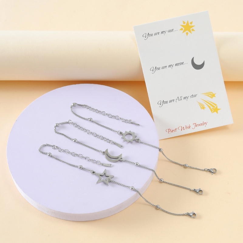 Flgo Vòng Tay Tình Bạn Mặt Trời Mặt Trăng Ngôi Sao Phù Hợp Cho Tình Bạn Đi Ra Ngoài