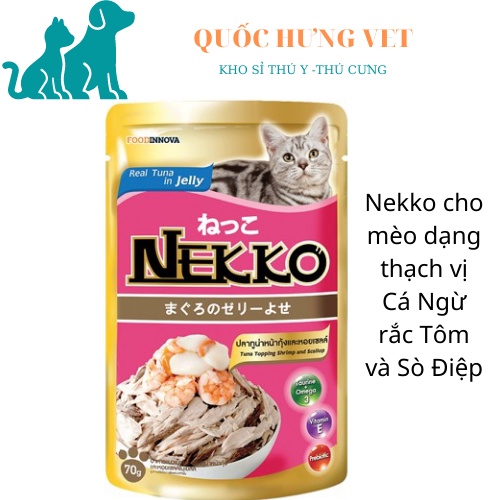 Pate Nekko Cho Mèo dạng thạch Gói 70g - Pate Mèo Nhập Khẩu Từ Thái Lan - QUỐC HƯNG VET