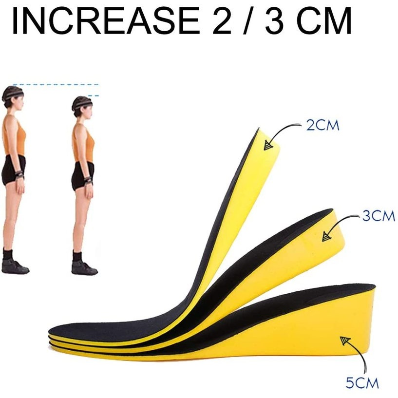 Miếng Lót Giày Tăng Chiều Cao Chống Sốc Thoáng Khí Dành Cho Nam Và Nữ