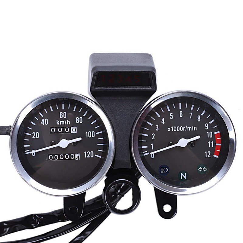 1 Pcs Led Motorcycle ified Speedometer Odometer Tachometer & 1 Pair Cnc 22Mm 28Mm Off Road Motorcycle Bar