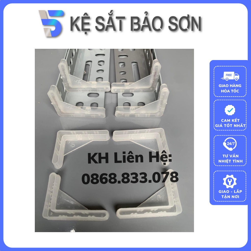 Bộ Chân Nhựa 4 Cái Dùng Lắp Kệ V Lỗ Đa Năng - Shop Bảo Sơn
