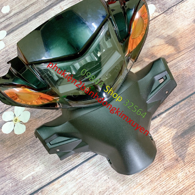 ỐP đầu SIRIUS COMBO 3 món: ốp đầu, gáy đen và pha đèn Sirius helo led 2 tầng  siêu sáng màu ĐEN