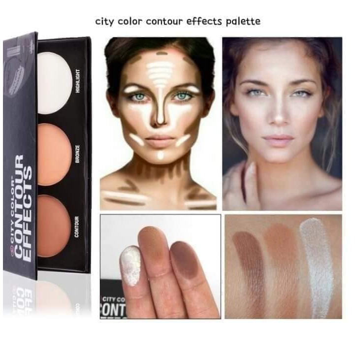 Bảng phấn tạo khối 3 ô City Color Contour Effects Palette