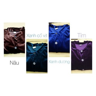 MÀU MỚI TẾT 2021 - Bộ quần áo nhung Hàn Quốc mềm mại, dày dặn dành cho bà, mẹ, người trung niên cao tuổi.