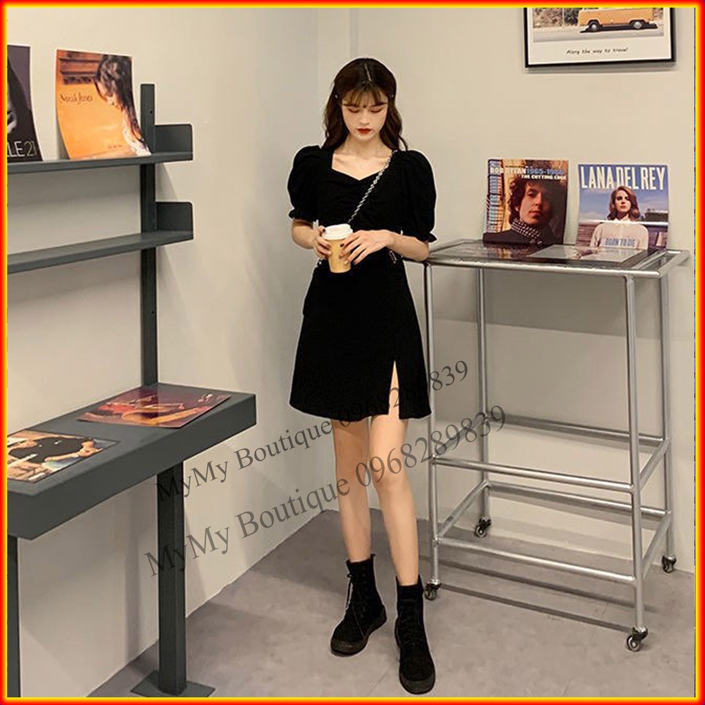 Váy Nữ Xinh Tay Phồng Xẻ Tà Nhẹ Siêu Tôn Dáng | BigBuy360 - bigbuy360.vn