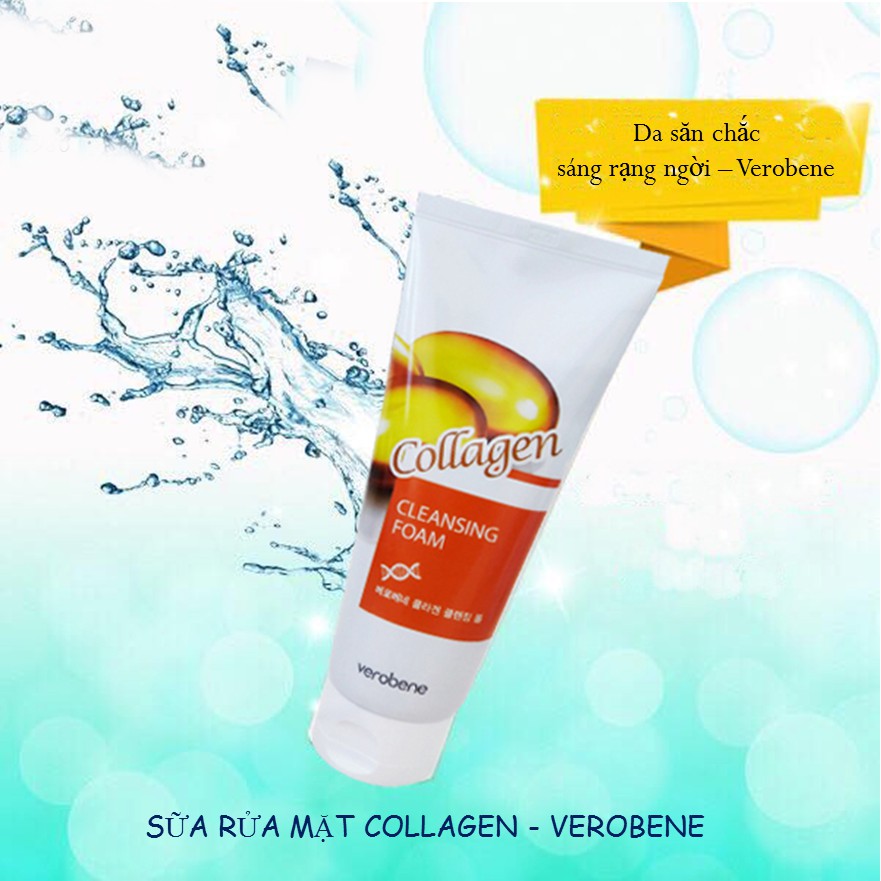 Sữa Rửa Mặt Collagen_Verobene Collagen Cleansing Foam 150ml