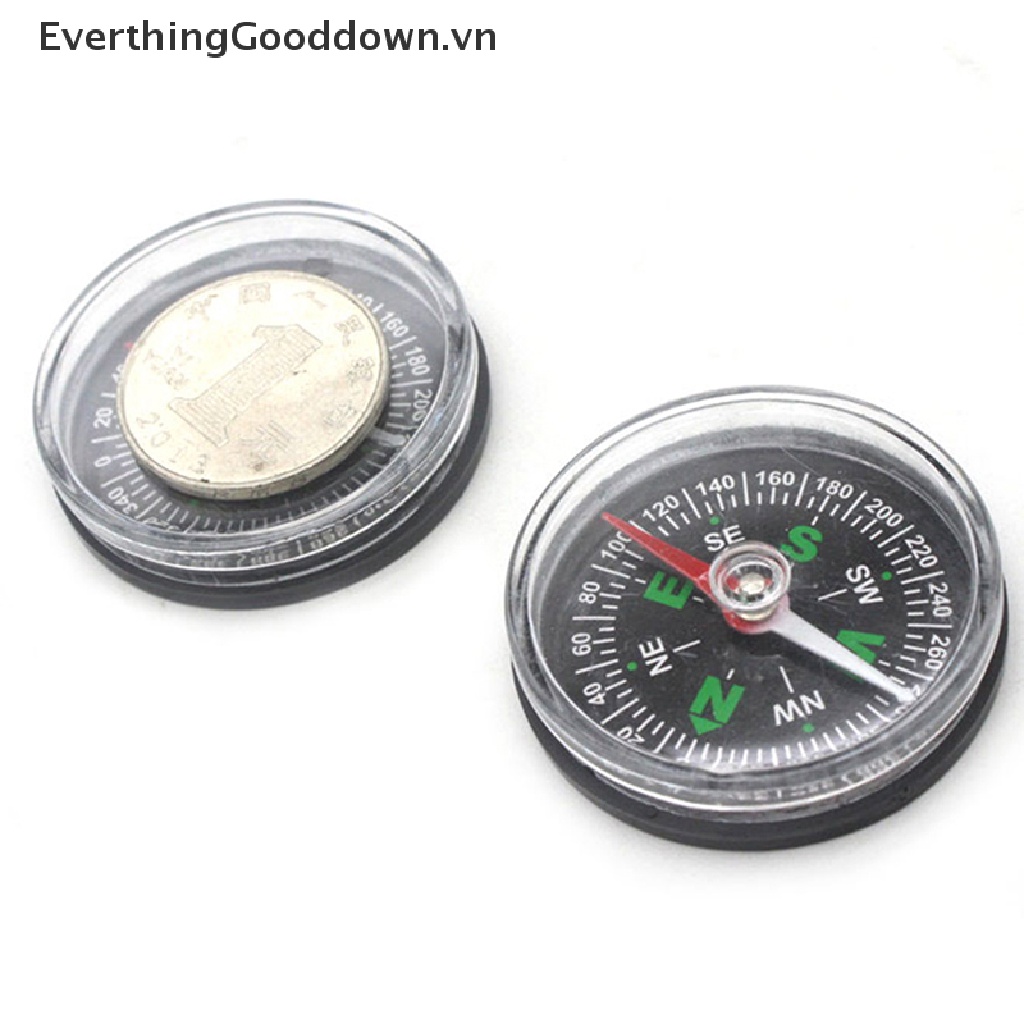 Everthingoodingooddown La Bàn Mini Thiết Kế Nút Bấm Sinh Tồn Chính Xác