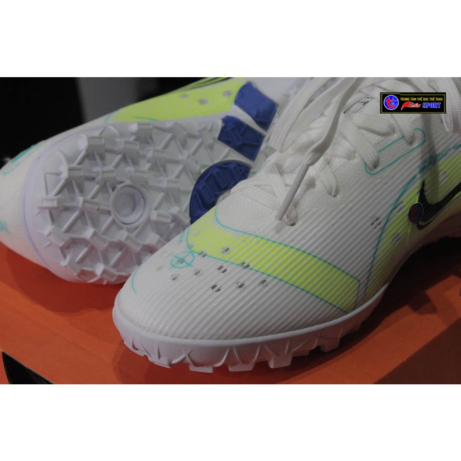 Giày đá bóng Mercurial Superfly 9 Elite CT TF - trắng xanh(size39-45)